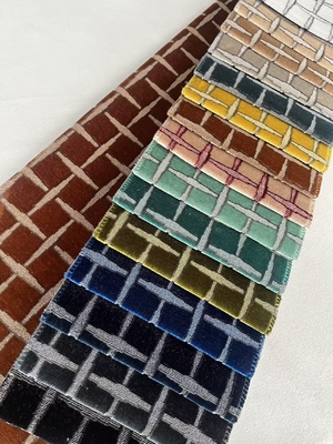 100% Polyester Jacquard Velvet Sofa Fabric 480gsm 142cm Wide