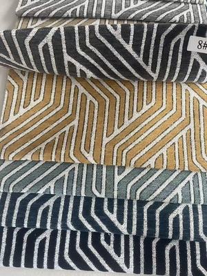 Geometric Jacquard Chenille Woven Fabric For Sofa 100%Polyester Jacquard Woven Fabric For Sofa