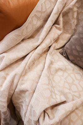 Medium Weight Custom-made Circle Knitting Jacquard Velvet Fabric for Sofa and Home Textile