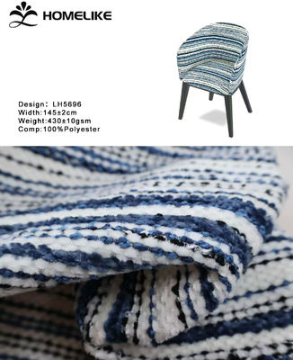 High Quality New Plain 100% Polyester Jacquard Stripe Blended Woven Chenille Sofa & Curtain Fabric Home Textile
