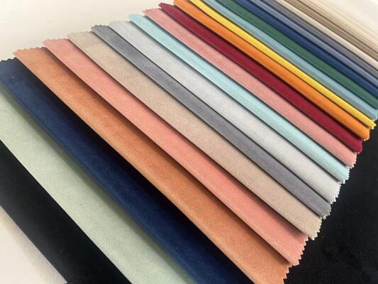 Elegant Plain Velvet Sofa Fabric Featuring Rich Texture and Vibrant Colors Designed for Upholstery and Interior Decoration