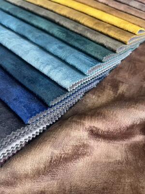 Polyester Jacquard Customized Flower Print Fabric Velvet Sofa Fabric