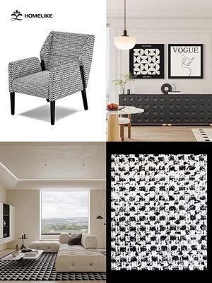 100% Polyester Chenille Classic Plaid Texture Fabric for Sofa