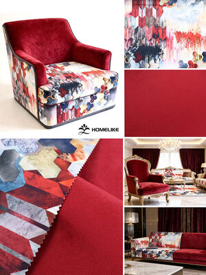 Modern Light Luxury Abstract Art Style Print Velvet For Sofa