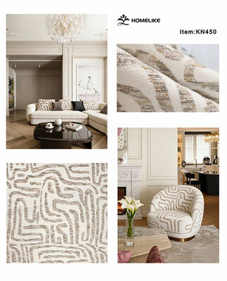 Abstract Flowing Lines Jacquard Chenille Fabric for furniture