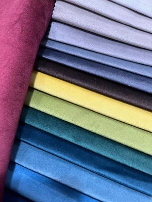 Comfortable Velvet Material Fabric High Density With Good Color Performance