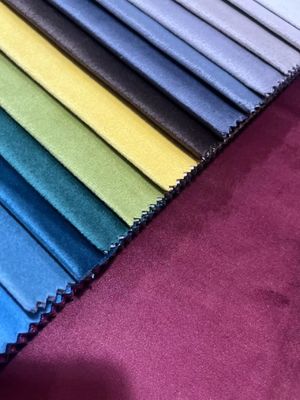 Comfortable Velvet Material Fabric High Density With Good Color Performance