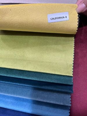 Comfortable Velvet Material Fabric High Density With Good Color Performance