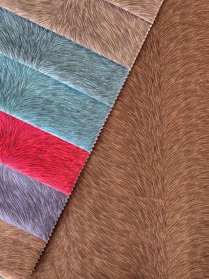 Flame Retardant Burnout Velvet Fabric 100% Polyester For Sofa
