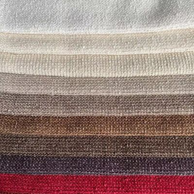 Chenille Linen Sofa Fabric Anti Pill Abrasion Resistant With Weave Style