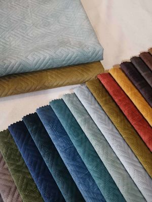 Ultrasonic Embroidered Upholstery Fabric For Sofa Home Furniture