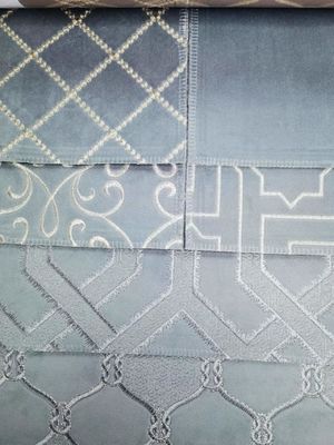 Embroidery Luxury Sofa Fabric Heavyweight With Knitted Technics