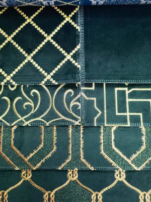 Embroidery Luxury Sofa Fabric Heavyweight With Knitted Technics