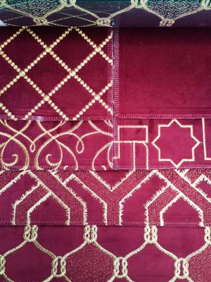 Embroidery Luxury Sofa Fabric Heavyweight With Knitted Technics