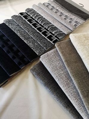 Multi Color Velvet Jacquard Fabrics Flame Retardant For Upholstery