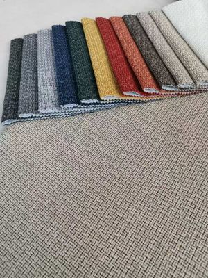 100% Polyester Linen Sofa Fabric Embossed For Home Decoration