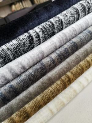 Shrink Resistant Multi Color Upholstery Velvet Fabrics Custom Jacquard Fabric
