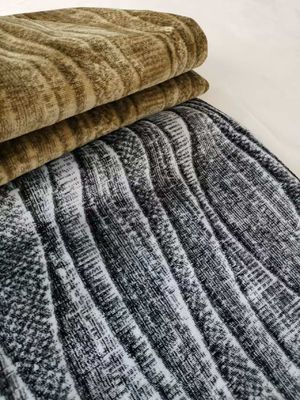 Shrink Resistant Multi Color Upholstery Velvet Fabrics Custom Jacquard Fabric