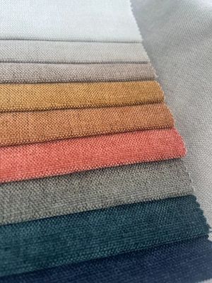Sofa Custom Polyester Linen Fabric Linen Jacquard Fabric Double Faced
