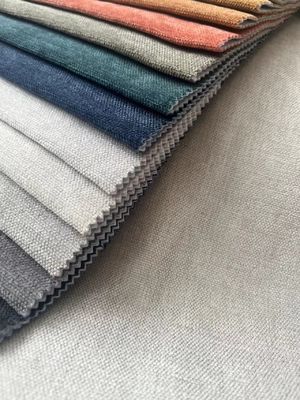 Sofa Custom Polyester Linen Fabric Linen Jacquard Fabric Double Faced