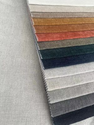 Sofa Custom Polyester Linen Fabric Linen Jacquard Fabric Double Faced