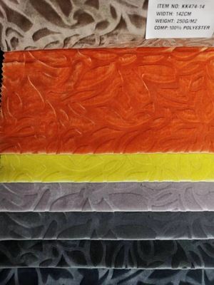 100% Polyester Italian Velvet Fabric Rainbow Brush Fabric Tear Resistant For Sofa