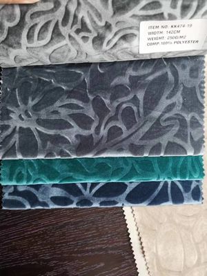 100% Polyester Italian Velvet Fabric Rainbow Brush Fabric Tear Resistant For Sofa