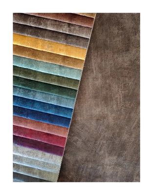 Printed Holland Velvet Fabric Glue Embossed Fabric Customizable 100% Polyester Sofa Textile
