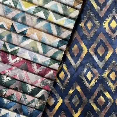 Knitted Digital Print Fabric White Holland Velvet 100% Polyester Fabric For Sofa Textile