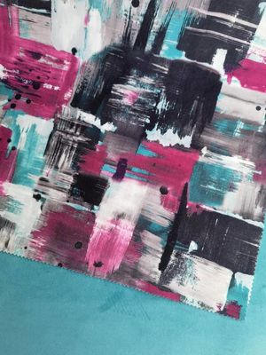 Anti Static Colorful Digital Print Upholstery Fabric Printed Velvet Upholstery Fabric