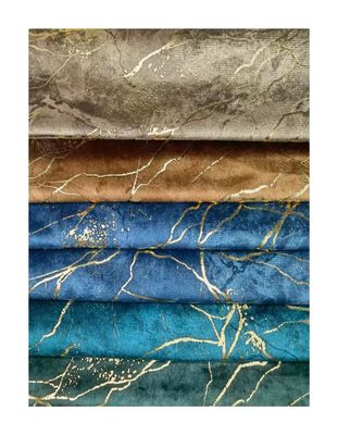 100% Polyester Knitted Foil Print Fabric Tear Resistant For Sofa Textile