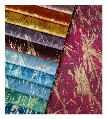 100% Polyester Soft Knitted Fabric Holland Velvet Print With Embossed Style