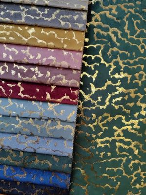 Marble Pattern Holland Velvet Fabric Foil Knit Fabric Black Anti Static