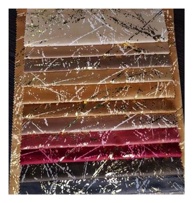 Shrink Resistant Embossed Foil Velvet Fabric Printed Knitted Fabric
