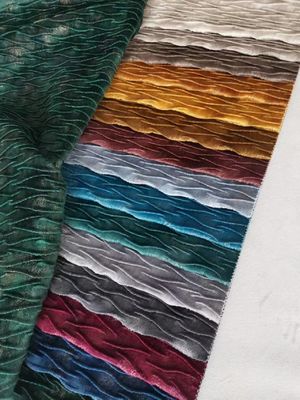 Flame Retardant Polyester Velvet Fabric Luxurious With Mulit Color