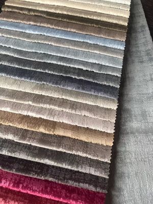 100% Polyester Luxury Curtain Fabric Bronzed Velvet Fabric For Home Decoration
