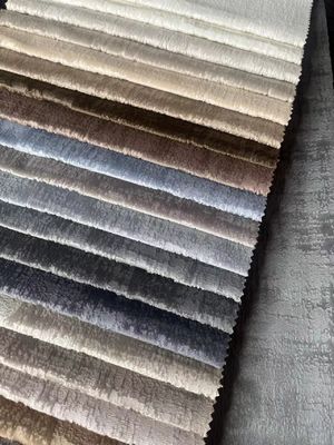 100% Polyester Luxury Curtain Fabric Bronzed Velvet Fabric For Home Decoration