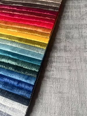 100% Polyester Luxury Curtain Fabric Bronzed Velvet Fabric For Home Decoration