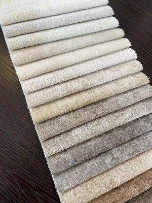 Knitted Upholstery Velvet Fabric Chenille Polyester Fabric For Sofa