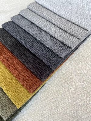 100% Polyester Chenille Woven Fabric Machine Washable For Sofa Cushion