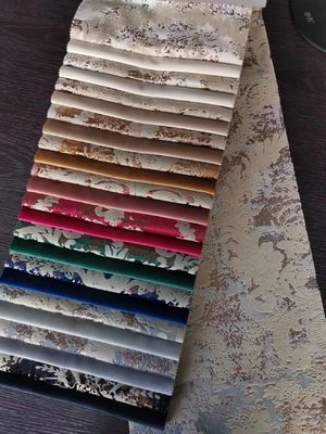 Polyester Jacquard Customized Flower Print Fabric Velvet Sofa Fabric