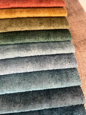 Blue Embossed Polyester Fabric Velvet Upholstery Fabric For Sofa