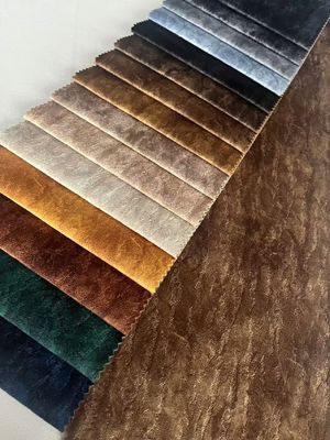 100% Polyester Velvet Sofa Fabric Printed Embossed Velvet Fabric Sofa Fabric Factory