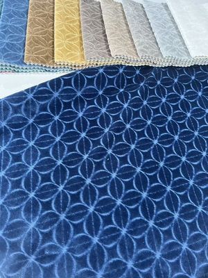 100% PL Jacquard Velvet Sofa Fabric Printed For Home Decoration