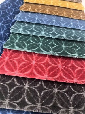 100% PL Jacquard Velvet Sofa Fabric Printed For Home Decoration
