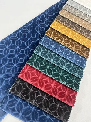 100% PL Jacquard Velvet Sofa Fabric Printed For Home Decoration