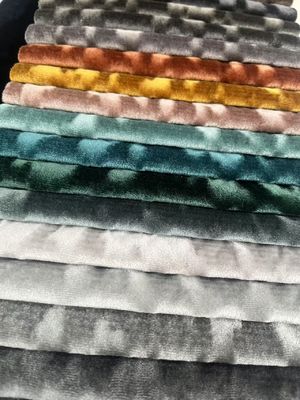 100% Polyester Plush Velvet Fabric High Durability Home Textile Fabric For Furniture