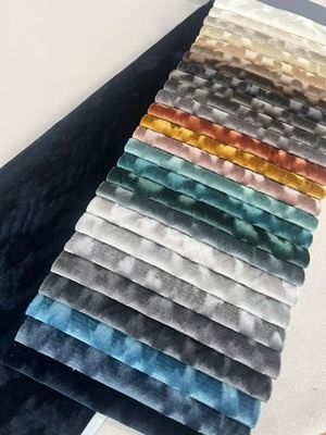 100% Polyester Plush Velvet Fabric High Durability Home Textile Fabric For Furniture