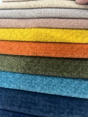 Soft Home Polyester Knitted Fabric Custom Embossed Fabric For Sofa