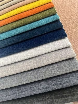 Soft Home Polyester Knitted Fabric Custom Embossed Fabric For Sofa